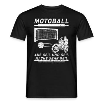 Motoball Geil I Motorradfahrer Motorrad Biker - Männer T-Shirt - Schwarz - Vorne - AI Model Male 178 light (178cm)