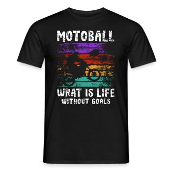 Motoball Goals I Motorradfahrer Motorrad Biker - Männer T-Shirt - Schwarz - Vorne - AI Model Male 178 light (178cm)