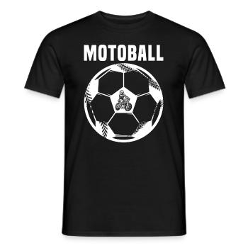 Retro Motoball I Motorradfahrer Motorrad Biker - Männer T-Shirt - Schwarz - Vorne - AI Model Male 178 light (178cm)