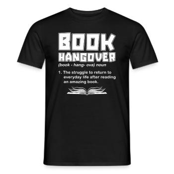 Book hangover for book lovers - Men's T-Shirt - black - Front - AI Model Male 178 light (178cm)