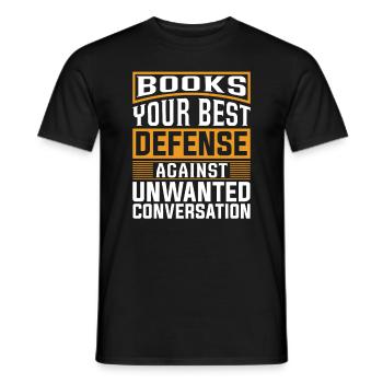 Livres Votre meilleure défense pour les amateurs de livres - T-shirt homme - noir - Devant - AI Model Male 178 light (178cm)