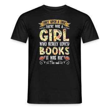 Girls, les livres pour les amateurs de livres vraiment - T-shirt homme - noir - Devant - AI Model Male 178 light (178cm)