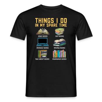 Ce que je fais pendant mon temps libre pour - T-shirt homme - noir - Devant - AI Model Male 178 light (178cm)