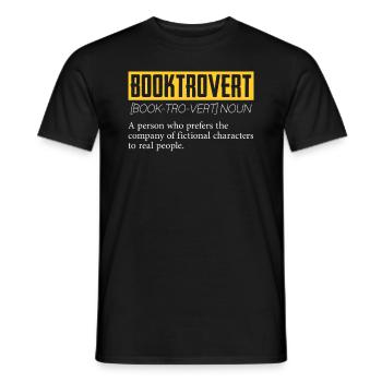 Booktrovert Für Buchliebhaber - Männer T-Shirt - Schwarz - Vorne - AI Model Male 178 light (178cm)