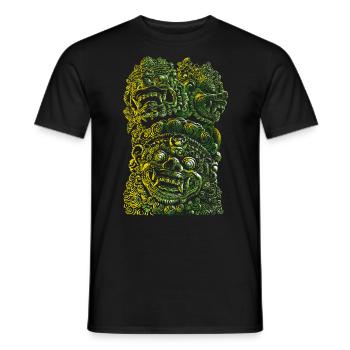 Statue maya - T-shirt homme - noir - Devant - AI Model Male 178 light (178cm)