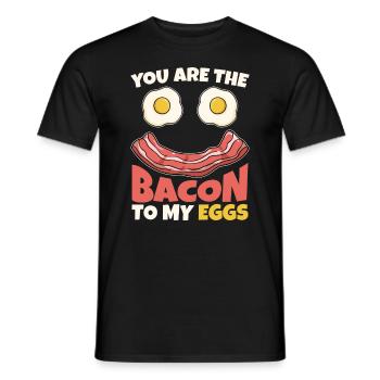 Bacon To My Egg Breakfast Bacon Lovers - Men's T-Shirt - black - Front - AI Model Male 178 light (178cm)