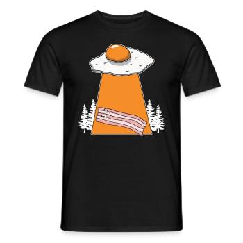 Speck Alien Entführung Frühstück Speck Liebhaber F - Männer T-Shirt - Schwarz - Vorne - AI Model Male 178 light (178cm)