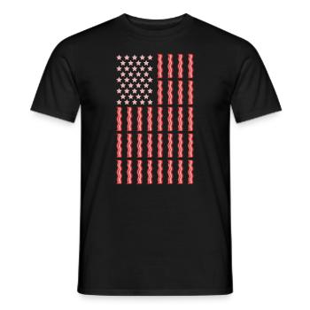 Patriotischer Speck Flagge Frühstück Speck Liebhab - Männer T-Shirt - Schwarz - Vorne - AI Model Male 178 light (178cm)