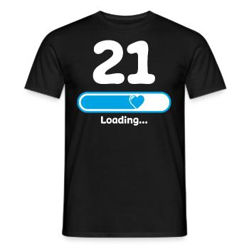 21e anniversaire 21 ans Poutre de chargement - T-shirt homme - noir - Devant - AI Model Male 178 light (178cm)