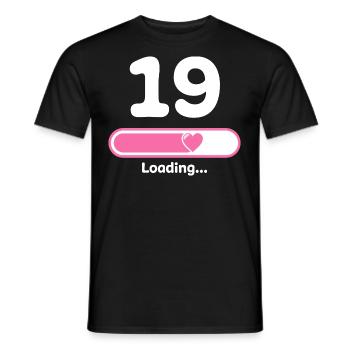 19e anniversaire 19 ans Poutre de chargement - T-shirt homme - noir - Devant - AI Model Male 178 light (178cm)