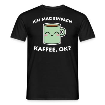 Kaffee Frühaufsteher Büroleben - Männer T-Shirt - Schwarz - Vorne - AI Model Male 178 light (178cm)