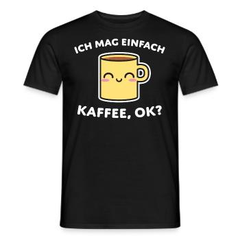 Kaffee Spruch Geschenk - Männer T-Shirt - Schwarz - Vorne - AI Model Male 178 light (178cm)