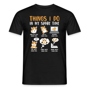 Ce que je fais pendant mon temps libre - T-shirt homme - noir - Devant - AI Model Male 178 light (178cm)