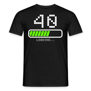 40 ans anniversaire Chargement Poutre de chargement - T-shirt homme - noir - Devant - AI Model Male 178 light (178cm)