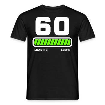 Faisceau de chargement du 60e anniversaire - T-shirt homme - noir - Devant - AI Model Male 178 light (178cm)
