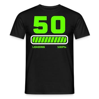 Faisceau de chargement du 50e anniversaire - T-shirt homme - noir - Devant - AI Model Male 178 light (178cm)