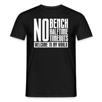 Pas de banc, pas de course de cross-country à la mi-temps - T-shirt homme - noir - Devant - AI Model Male 178 light (178cm)