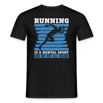 Laufen Ein Mentaler Sport Cross Country Runner Xc - Männer T-Shirt - Schwarz - Vorne - AI Model Male 178 light (178cm)