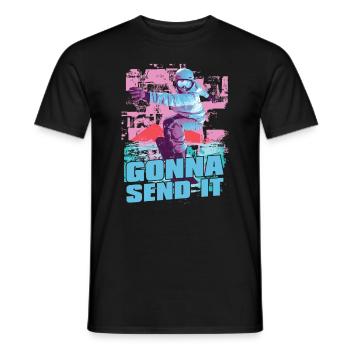 L’enverra pour les snowboarders - T-shirt homme - noir - Devant - AI Model Male 178 light (178cm)