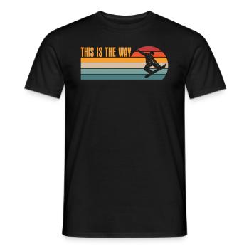Comment fonctionne le snowboarder rétro Pour les snowboarders - T-shirt homme - noir - Devant - AI Model Male 178 light (178cm)
