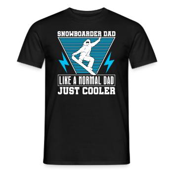 Snowboarder-vater Wie Ein Normaler Vater, Nur - Männer T-Shirt - Schwarz - Vorne - AI Model Male 178 light (178cm)