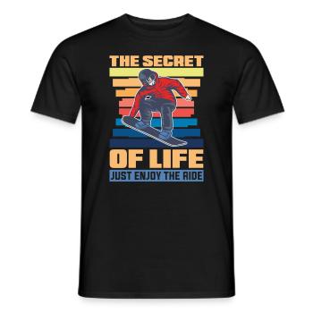 Das Geheimnis Des Lebens Genießen Sie Einfach Die - Männer T-Shirt - Schwarz - Vorne - AI Model Male 178 light (178cm)