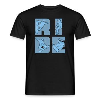 Snowboardfahrt Für Snowboarder - Männer T-Shirt - Schwarz - Vorne - AI Model Male 178 light (178cm)