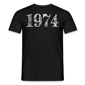 1974 Vintage Year of construction Birthday Gift idea - Men's T-Shirt - black - Front - AI Model Male 178 light (178cm)