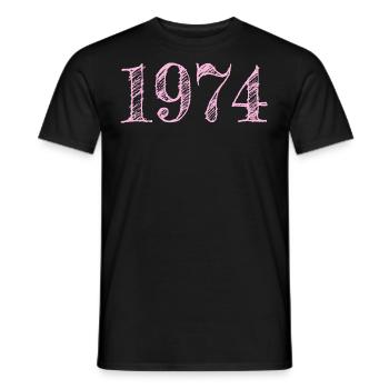 1974 Vintage Year of construction Gift idea - Men's T-Shirt - black - Front - AI Model Male 178 light (178cm)