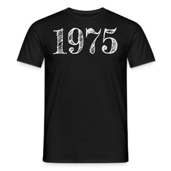 1975 Millésime Année de construction Cadeau d’anniversaire - T-shirt homme - noir - Devant - AI Model Male 178 light (178cm)