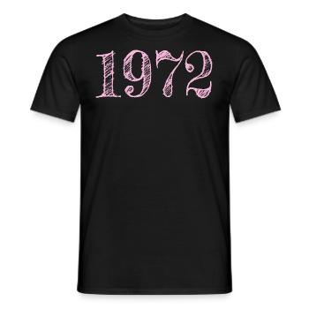 1972 Millésime Année de construction Cadeau - T-shirt homme - noir - Devant - AI Model Male 178 light (178cm)