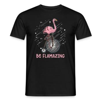 Be Flamazing Flamingo Lover Bird Lover Bird Bird - Men's T-Shirt - black - Front - AI Model Male 178 light (178cm)