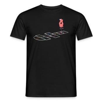 Flamingo-hopse-flamingo-lovers-bird-lovers - Men's T-Shirt - black - Front - AI Model Male 178 light (178cm)