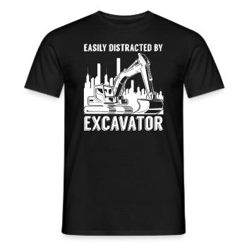 Leicht Von Bagger Für Bagger Abgelenkt - Männer T-Shirt - Schwarz - Vorne - AI Model Male 178 light (178cm)