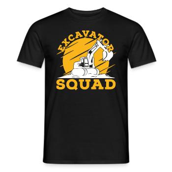 Escouade d’excavatrices pour les conducteurs d’excavatrices - T-shirt homme - noir - Devant - AI Model Male 178 light (178cm)