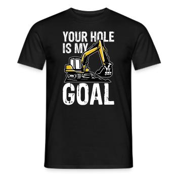 Ihr Loch Ist Mein Ziel Für Baggerfahrer - Männer T-Shirt - Schwarz - Vorne - AI Model Male 178 light (178cm)