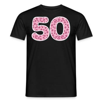 Cadeau d’anniversaire de 50 ans - T-shirt homme - noir - Devant - AI Model Male 178 light (178cm)