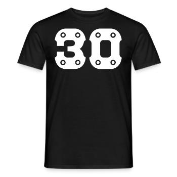 Number 30 years birthday Congratulations - Men's T-Shirt - black - Front - AI Model Male 178 light (178cm)