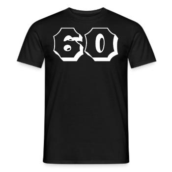 Numéro 60 ans d’anniversaire Félicitations - T-shirt homme - noir - Devant - AI Model Male 178 light (178cm)