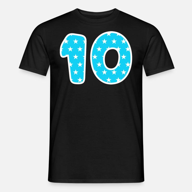 Zehn - Männer T-Shirt - Schwarz