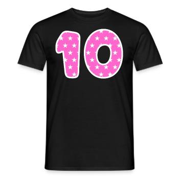 Zehn - Männer T-Shirt - Schwarz - Vorne - AI Model Male 178 light (178cm)