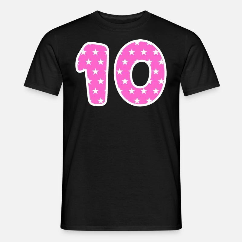 Zehn - Männer T-Shirt - Schwarz