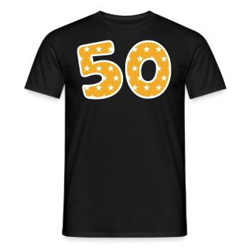 Fifty - Men's T-Shirt - black - Front - AI Model Male 178 light (178cm)