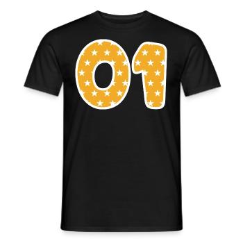 01 - T-shirt homme - noir - Devant - AI Model Male 178 light (178cm)