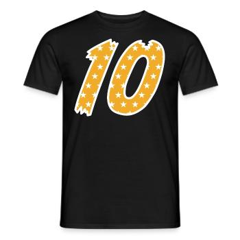 Zehn - Männer T-Shirt - Schwarz - Vorne - AI Model Male 178 light (178cm)