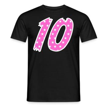 Zehn - Männer T-Shirt - Schwarz - Vorne - AI Model Male 178 light (178cm)
