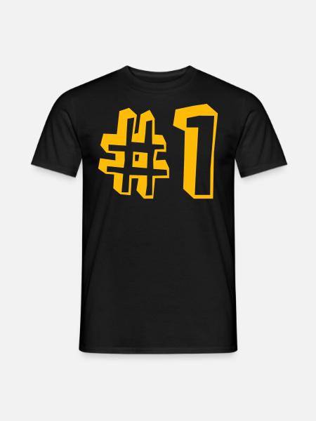 Nummer Eins Erster Platz Sieger - Männer T-Shirt - Schwarz
