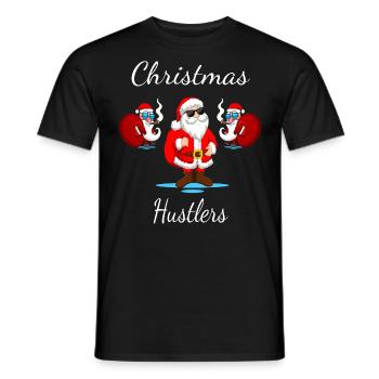 Santa Claus Christmas - Men's T-Shirt - black - Front - AI Model Male 178 light (178cm)