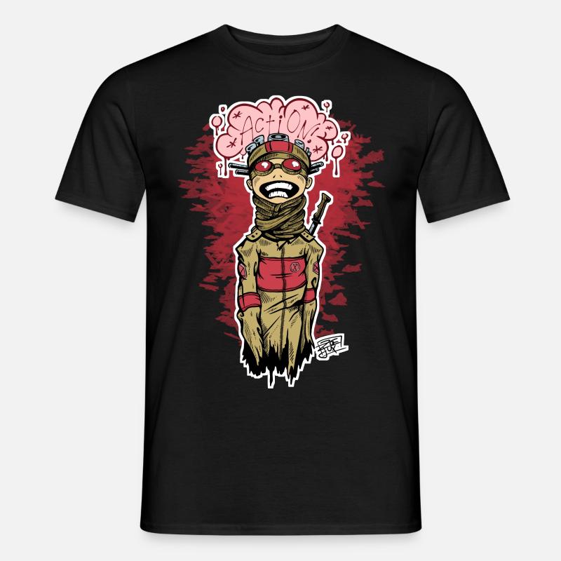 Action Comicart - Männer T-Shirt - Schwarz