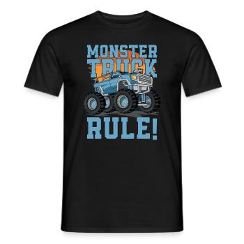 Règles du monster truck ! Camion-amoureux-monstre-camion - T-shirt homme - noir - Devant - AI Model Male 178 light (178cm)